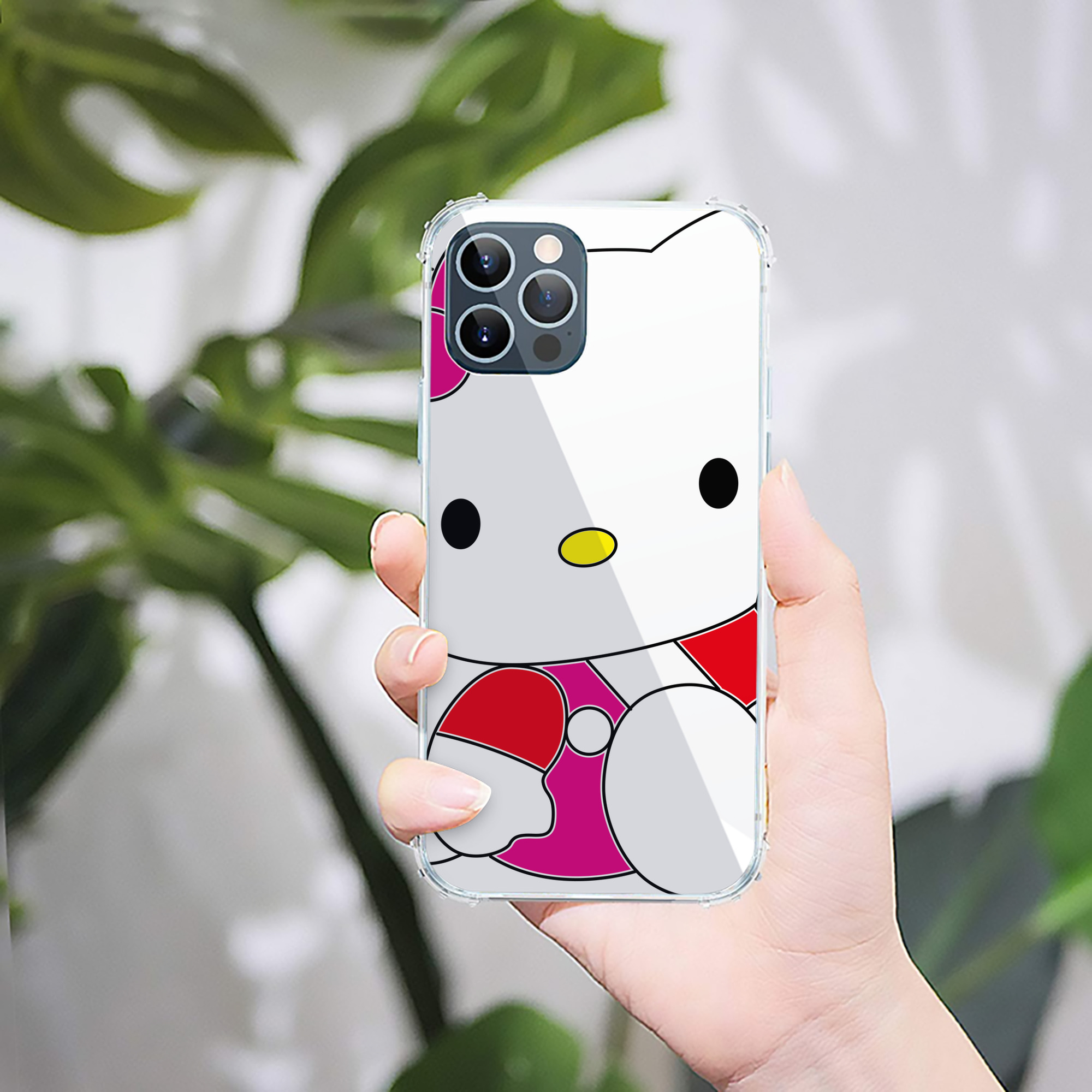 （画像用） Hello Kitty ハローキティ 【iPhone 12シリーズ対応】透明スマホケース（クリアソフトケース）